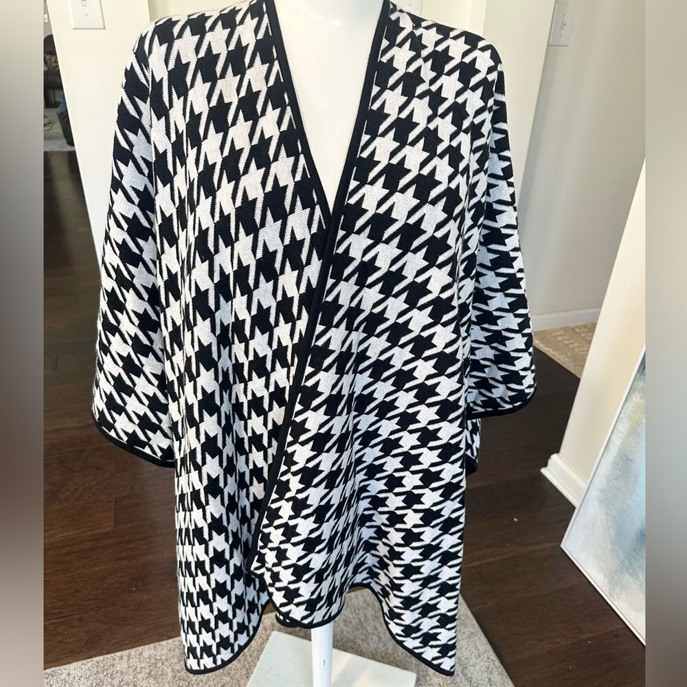 TYLER BOE HOUNDSTOOTH DOUBLE SIDED WRAP BLACK - Picture 2 of 3